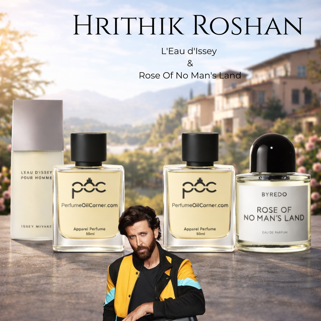 Hrithik Roshan - L'Eau d'Issey by Issey Miyake & Rose Of No Man's Land Byredo
