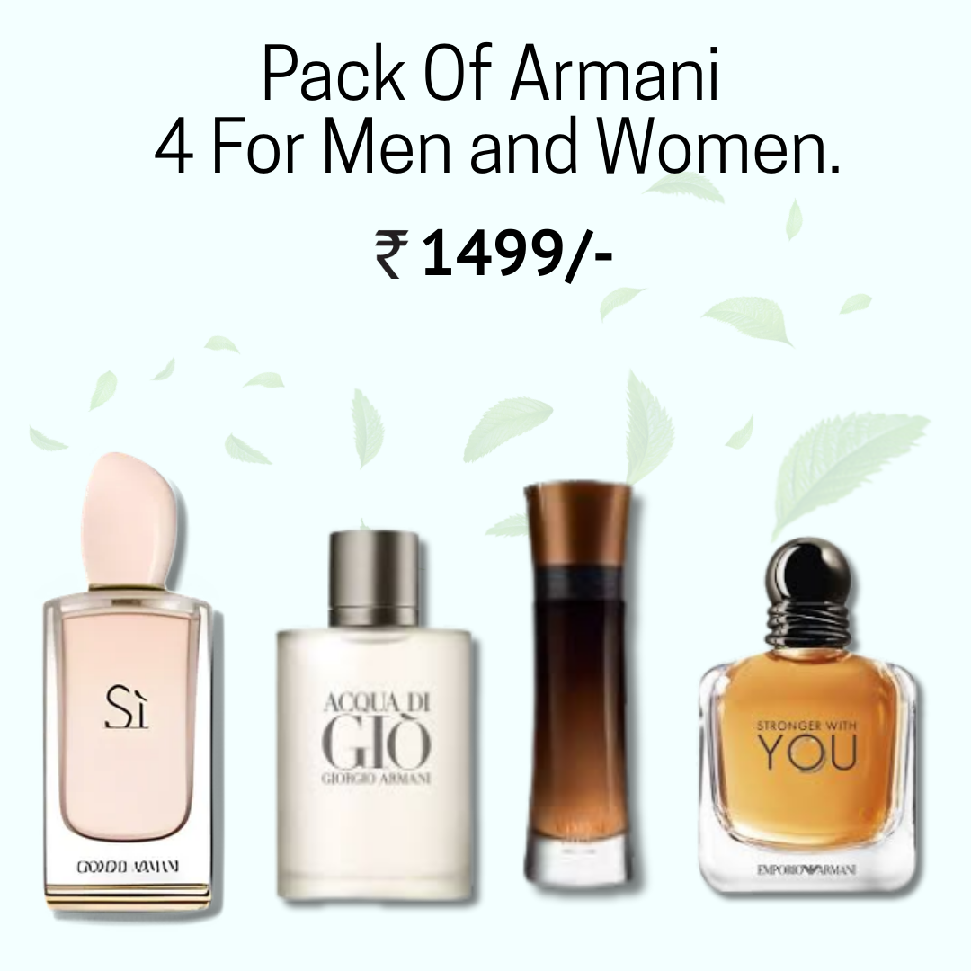 Pack Of Armani 30 ml X 4 For Men and Women.